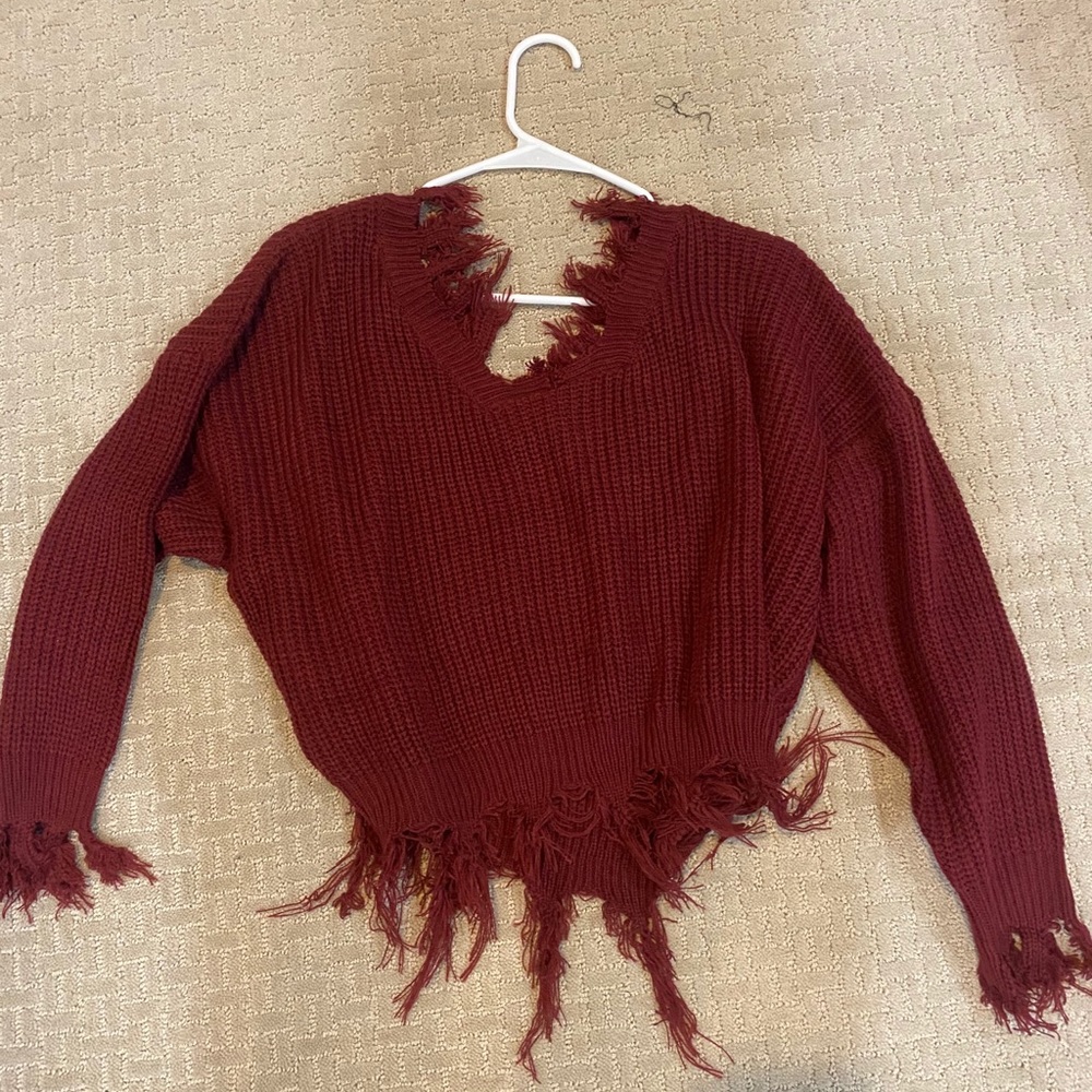 Burgundy sweater